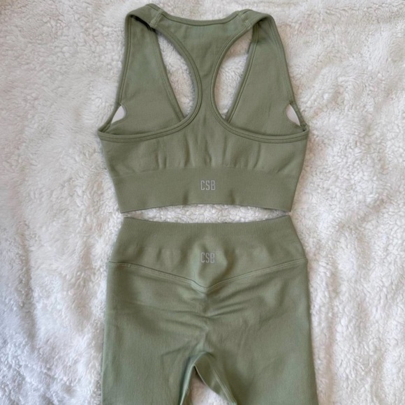 Crop Shop Boutique CSB x Isabelle Mathers Seamless Collection Set in Pistachio - Picture 4 of 5